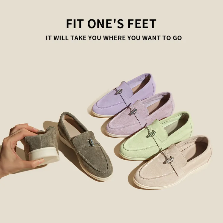 【LP乐福鞋】内增高羊皮软底英伦舒适一脚蹬懒人鞋流苏真皮乐福鞋女