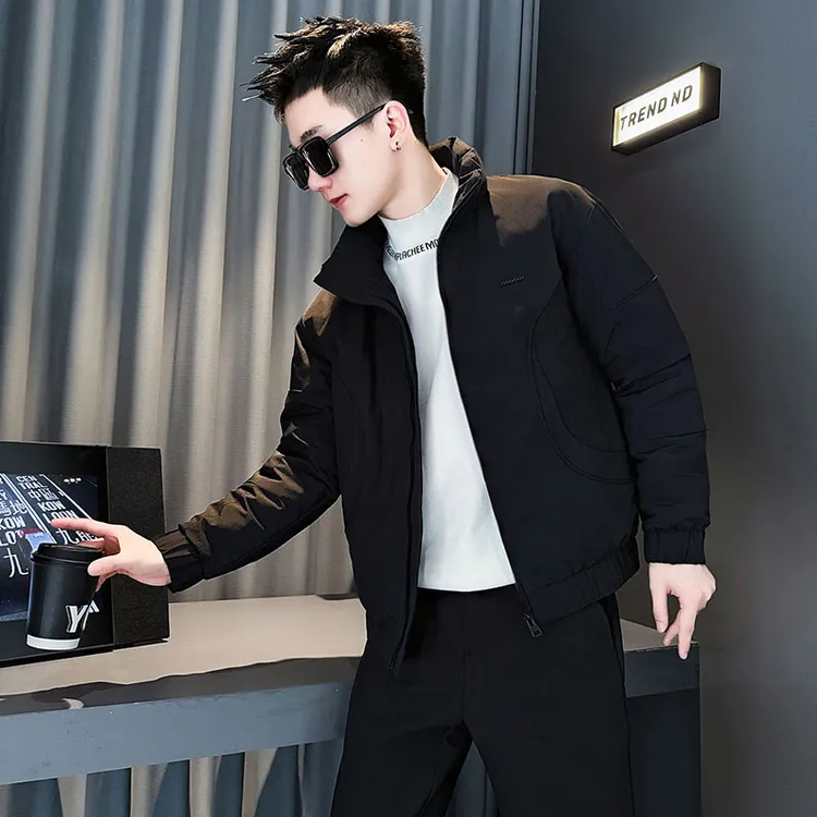 男士棉服冬装2025新款高级感男装立领棉衣休闲冬季外套保暖棉袄子