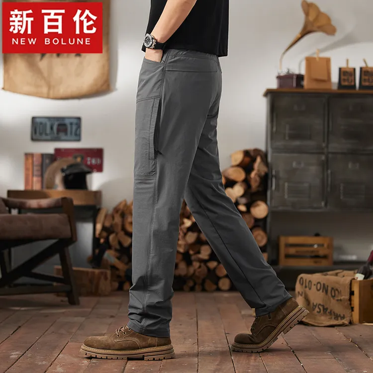 新百伦休闲裤男款春夏云骑直筒弹力速干运动户外战术百搭透气男裤