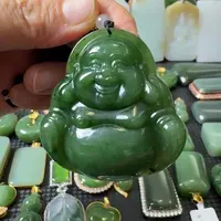 颈饰未镶嵌和田玉俄料佛公53