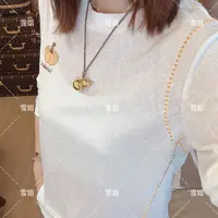雪姐服饰「南瓜T恤」圆领刺绣设计感T恤明线刺绣宽松百搭长袖