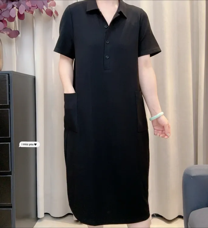 【润路精选】2025夏季新款翻领显瘦休闲时尚百搭连衣裙