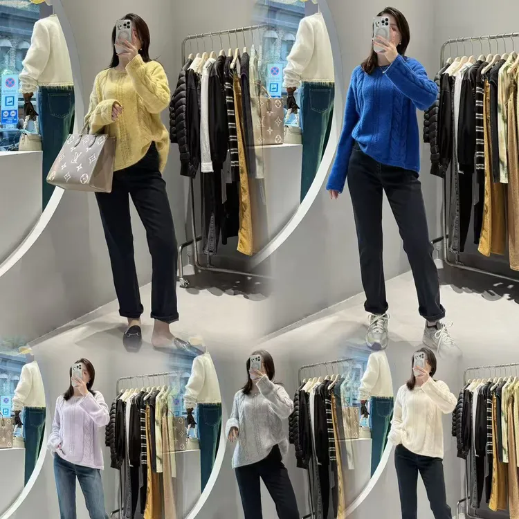 3公主 廓形毛衣 会呼吸的软糯慵懒复古宽松百搭套头上衣女显瘦