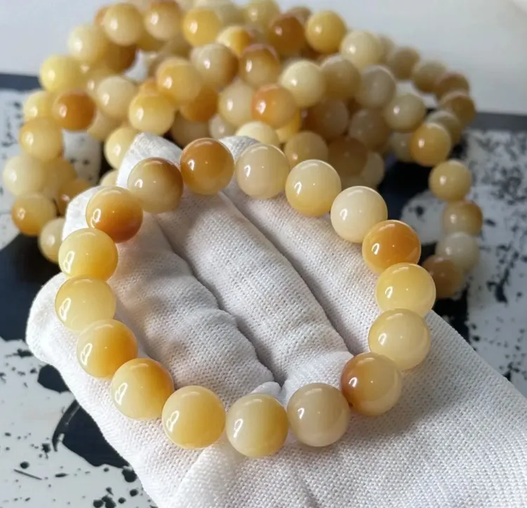 炭烤菩提根圆珠单圈手串