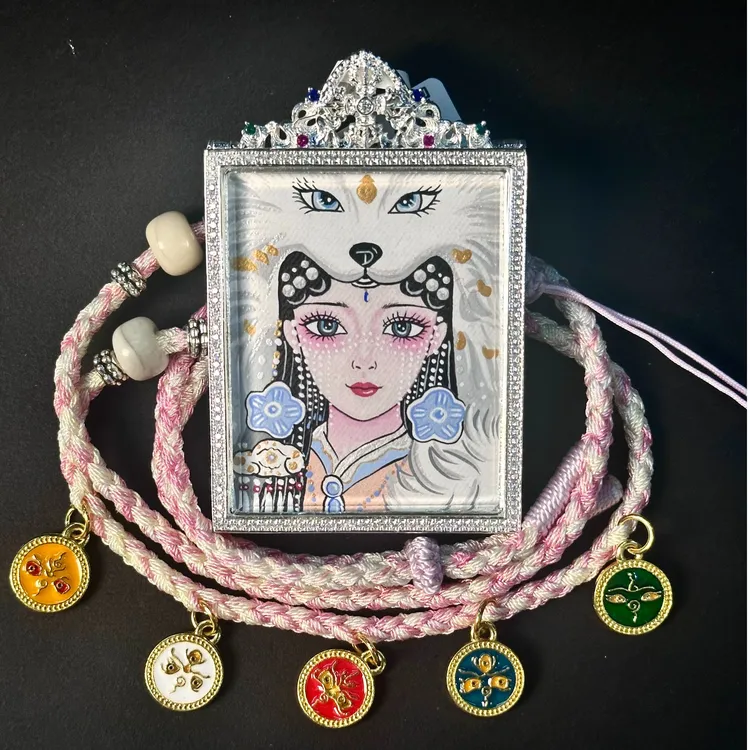 {狐仙}_高端手绘精品唐卡 