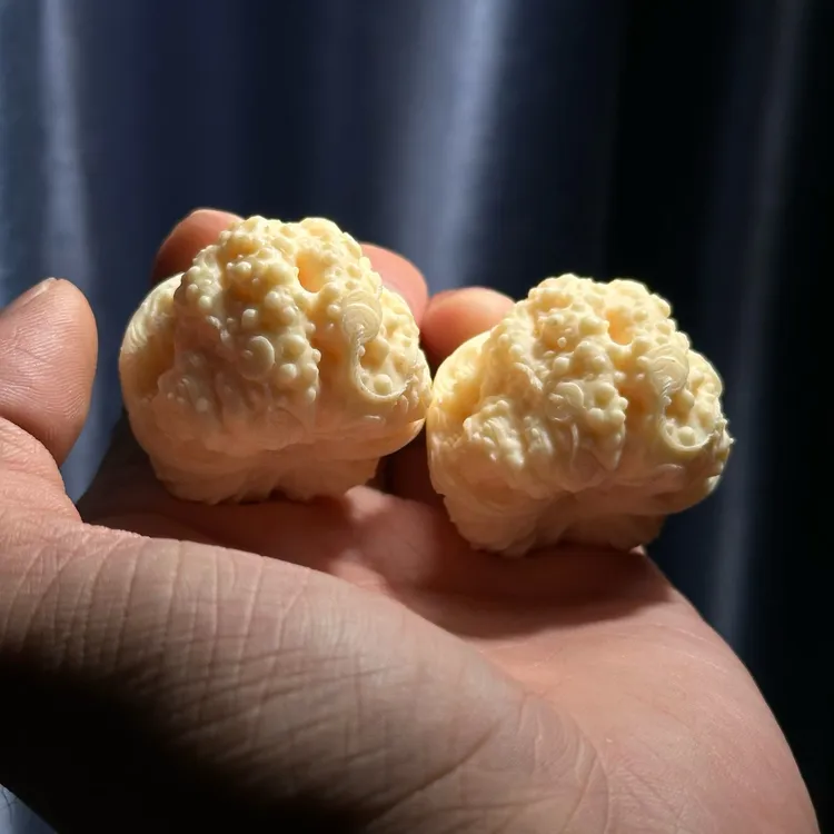象牙果把件象牙果粉压雕刻 款式可选