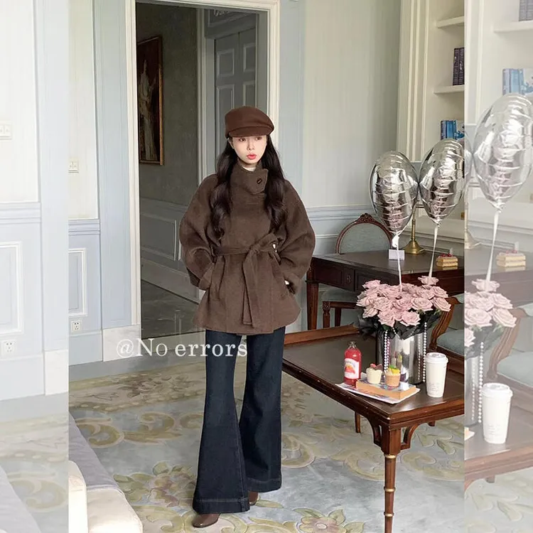 不出错No errors 加绒加厚四面弹微喇牛仔裤B625Z19571