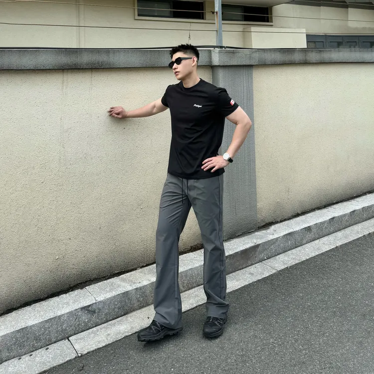 枫叶凉感短袖美式夏季索罗娜T恤速干吸湿排汗休闲运动显壮上衣男