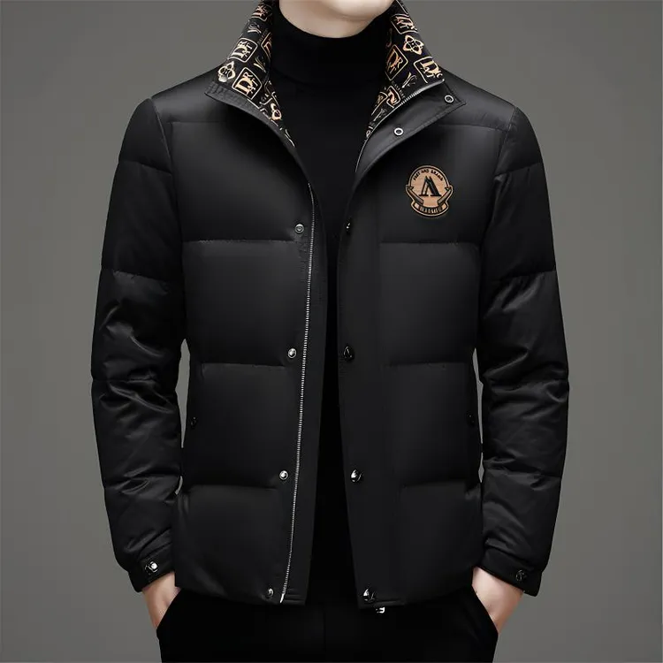 高端男士立领羽绒服冬季新款时尚青年保暖休闲外套高品质轻奢男装