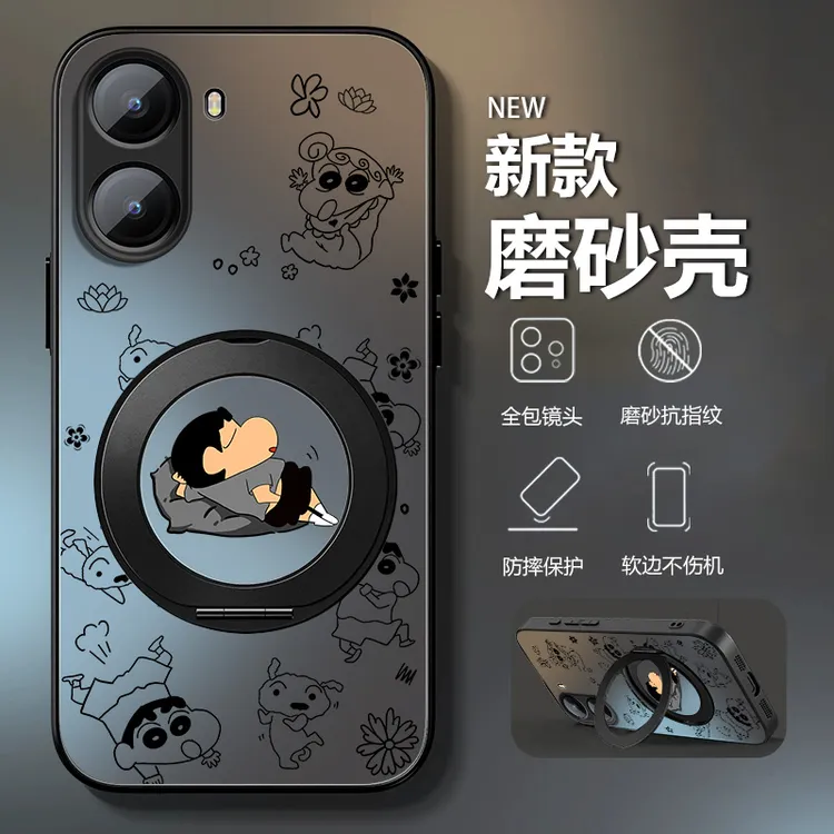 适用红米Turbo4手机壳新款4Pro个性旋转支架Turbo3车载磁吸小新