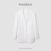 【FELOCCA】新款法式千金风高级感纯色翻领西装外套25SXZ010