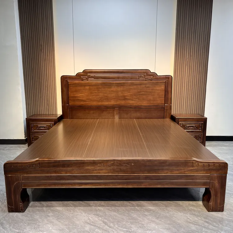 【双十二福利】实木床古典简约家用主卧1.5双人床1.8主卧婚房双人床