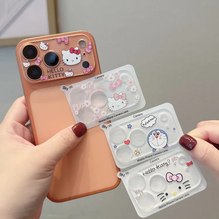 一体全包镜头膜适用苹果17可爱iPhone17Promax卡通16防摔15透明14