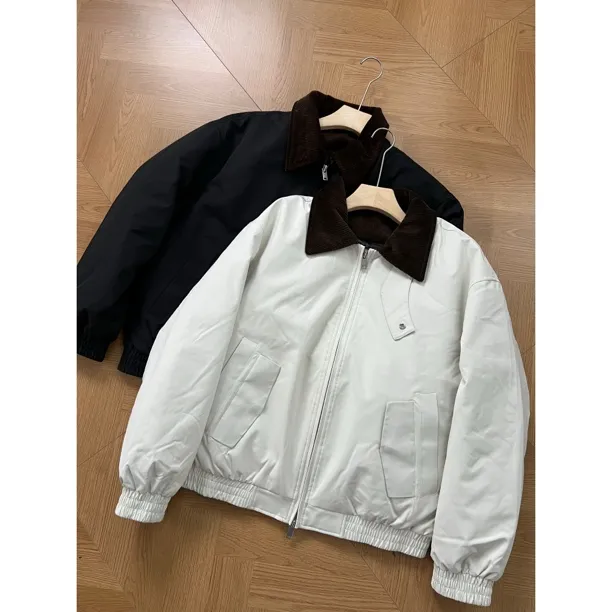 甄哥定制 新国标90白鸭绒 老钱风 灯芯绒领 羽绒服