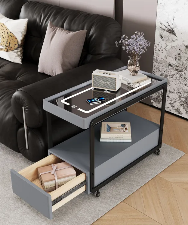 轻奢高级感沙发边柜意式极简沙发边几客厅可移动侧边柜现代茶角几