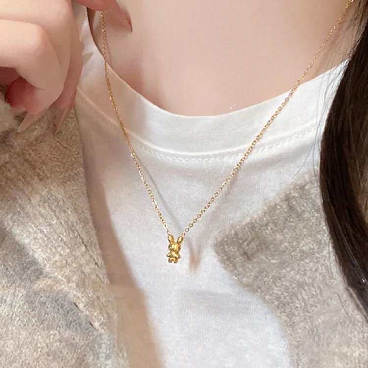 钛钢项链 （永不掉色）气质小兔子项链女轻奢小众高级设计感锁骨链