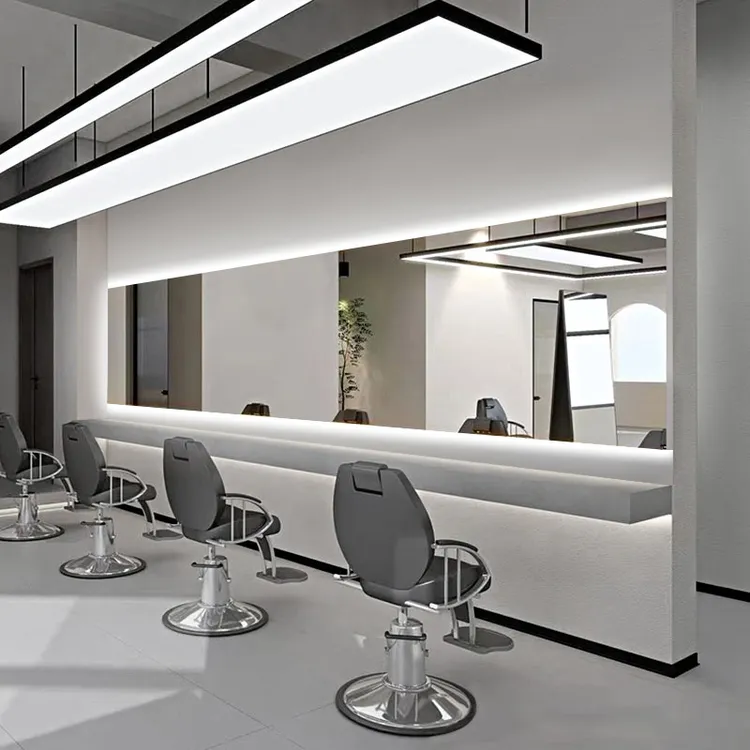 理发店镜子横挂剪发镜染烫灯镜发廊专用美发店镜台网红高端大通镜