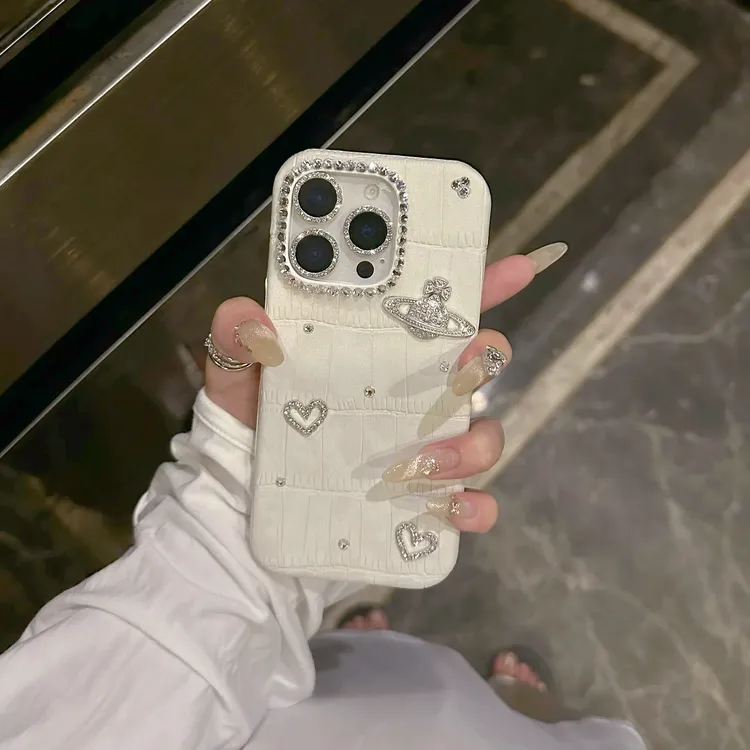 潮牌风白鳄鱼纹iPhone16promax手机壳15适用于苹果14名媛12高品质