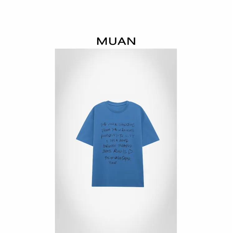 木岸MUAN:《克莱因T》定制高级中古宽松上衣T恤短袖打底女X-JD-8335