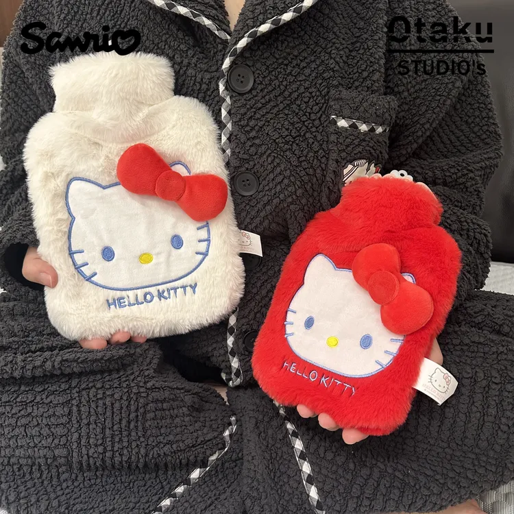 卡通注水热水袋女生痛经热敷暖肚子毛绒暖手宝加厚防爆灌水暖水袋