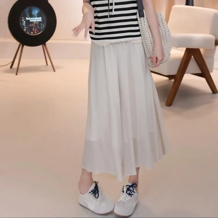 香朵儿韩系设计感欧若风休闲裤女2025年夏季新款百搭阔腿裤裙潮