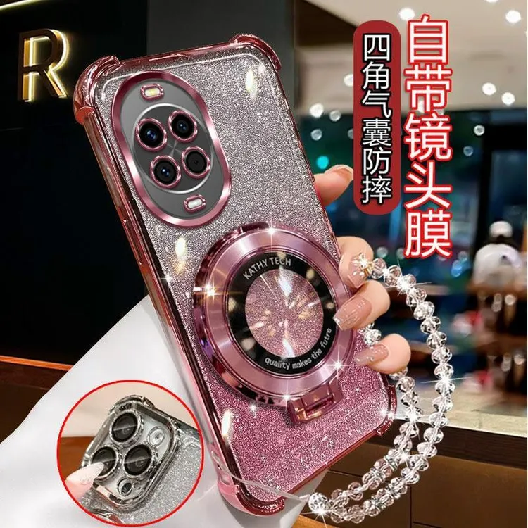 气囊防摔华为Nova14手机壳TLRAL00高质量镜头全包闪粉CD支架轻奢