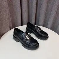 C5439 黑色 英伦风乐福鞋2025新款一脚蹬低跟通勤女鞋