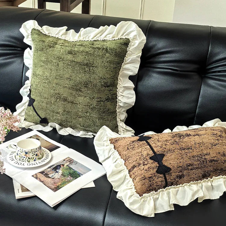 邓肯法式轻奢复古风沙发抱枕套罩客厅床头靠枕靠背垫靠枕套腰枕