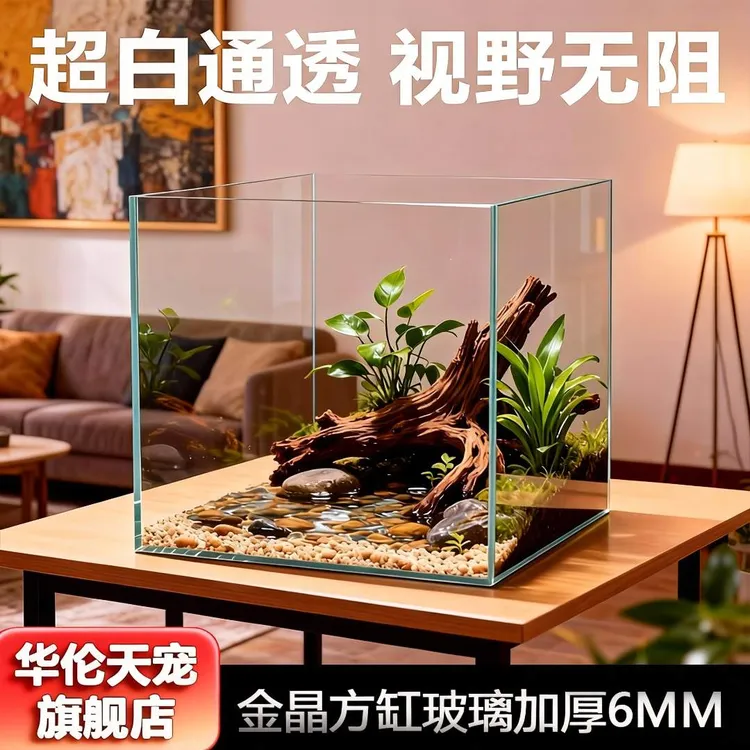 【超白玻璃鱼缸】景观生态缸桌面景观鱼缸生态缸斗鱼缸鱼缸家用小型