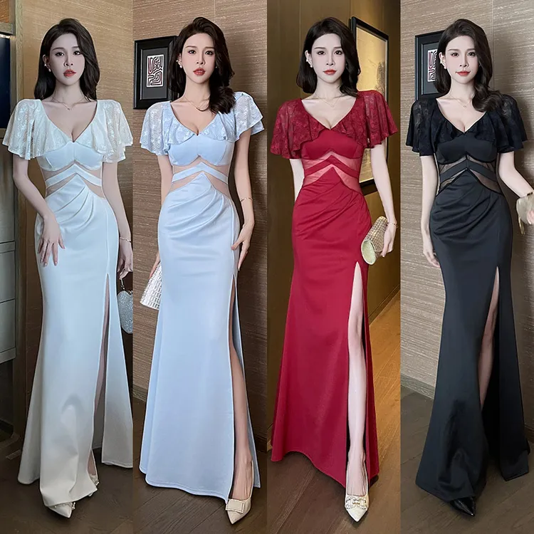 晚礼服女高端气质显瘦性感夜场女孩上班衣服夜总会KTV佳丽长裙