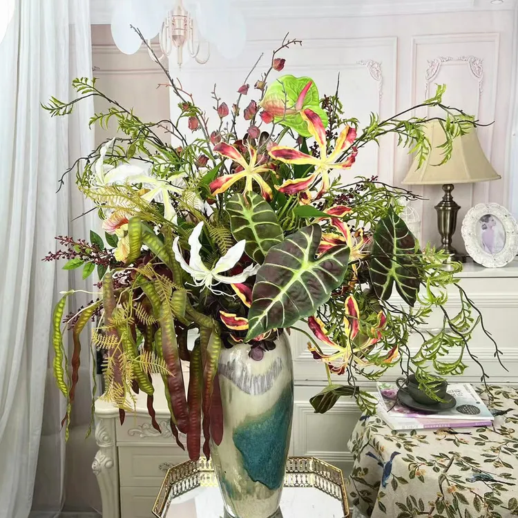 轻奢花材自然风大花束仿真花假花玄关电视柜家居装饰摆件