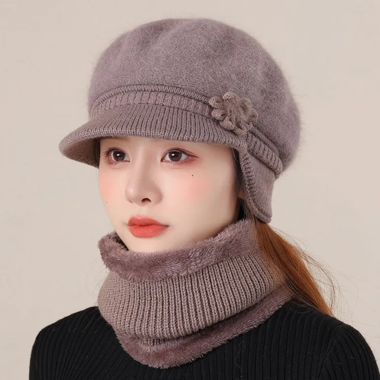 带货链接冬季冬天老太太加厚帽子针织帽子宽檐老人圆顶无檐