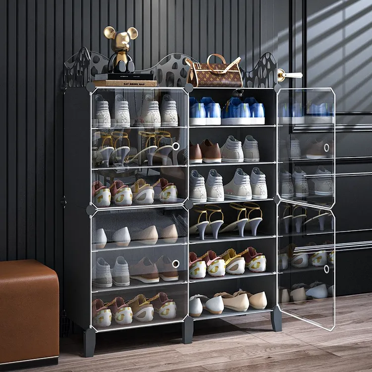 蔻丝简易鞋柜家用门口多层新款2023爆款入户室内防尘宿舍透明鞋架