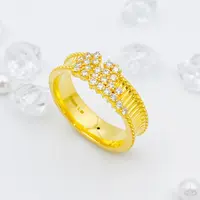足金999 莫桑繁星戒指 1.77 12圈口