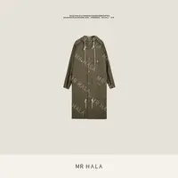 MRHALA 星合廓形石磨柔云棉多结构两穿按扣大衣式外套女LW52019