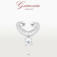 G XIAOXIAO 镀K金【七夕限定】时尚气质高级感百搭爱心耳夹 DE36