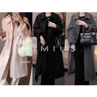 【mimius】喵 雪国情书 轻奢重工拉毛羊绒蚕丝羊毛翻领大衣 G09295