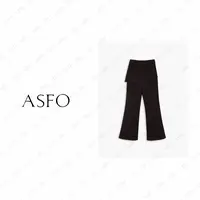 【AS小屁帘】25新定制羊毛氨纶假两件显瘦微喇休闲裤AS25QXXK04733