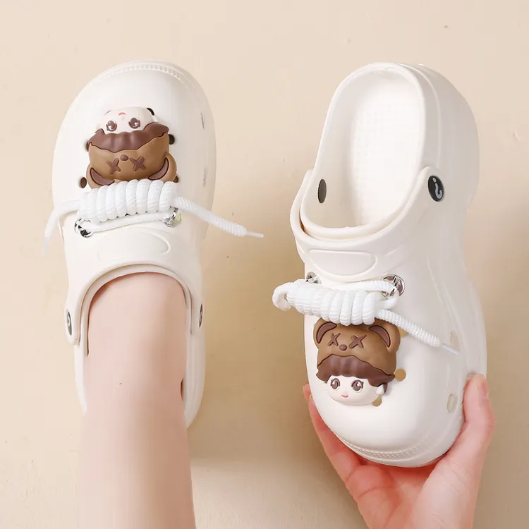 厚底包头半拖鞋女夏外穿2025春新款百搭懒人拖洞洞鞋无后跟松糕鞋