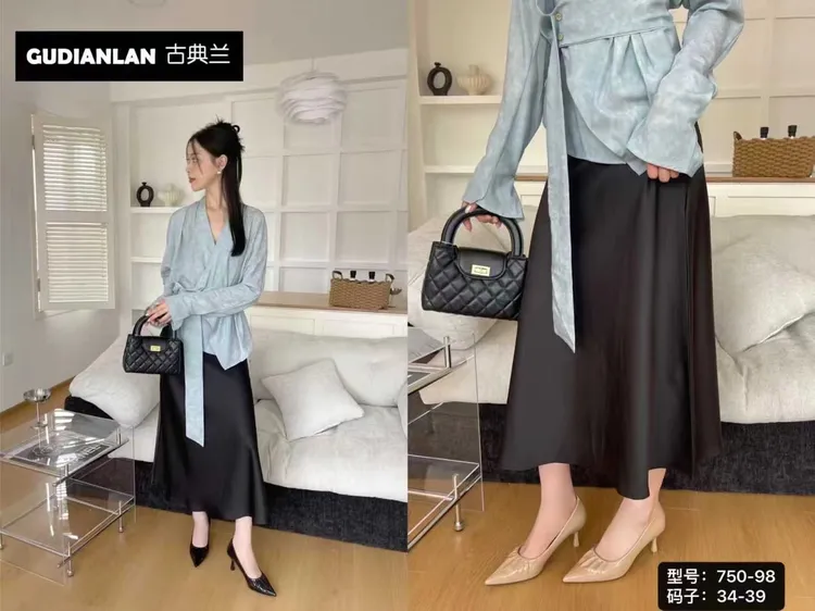 淑女风优雅气质尖头百搭单鞋
