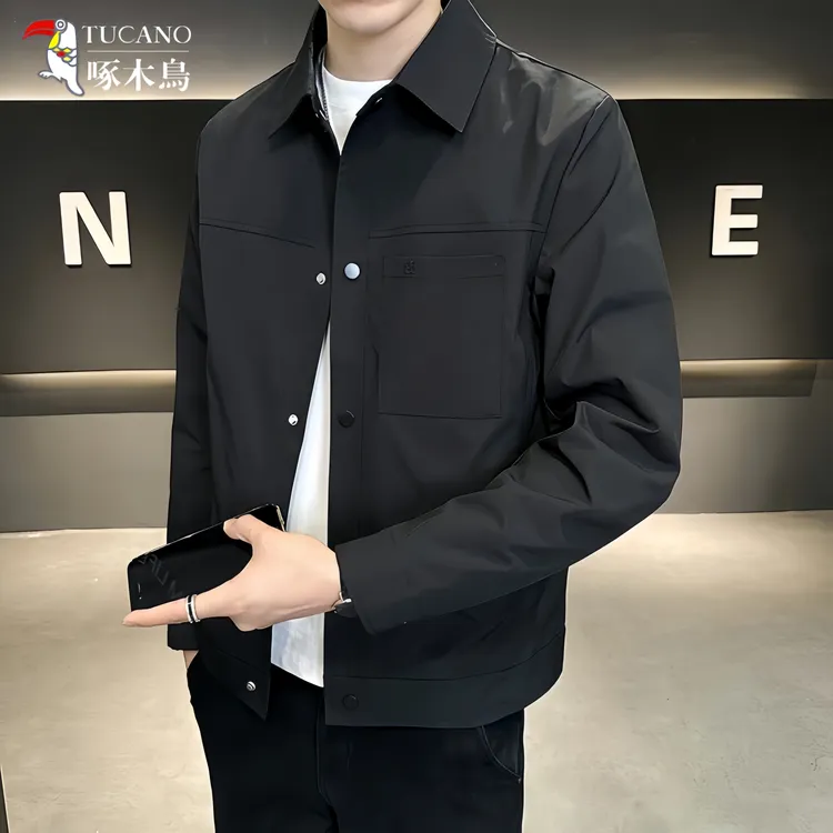 TUCANO/啄木鳥春秋季高端外套男士新款秋装商务休闲翻领男装夹克 