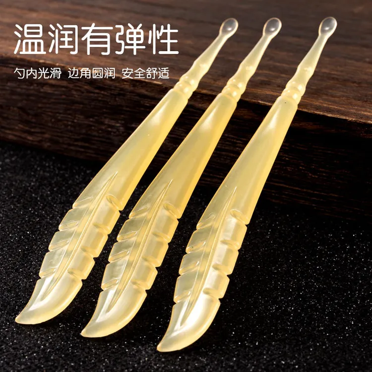 挖耳勺软头不伤耳圆头薄口薄边掏耳朵扒采耳专用工具硅胶便携高档