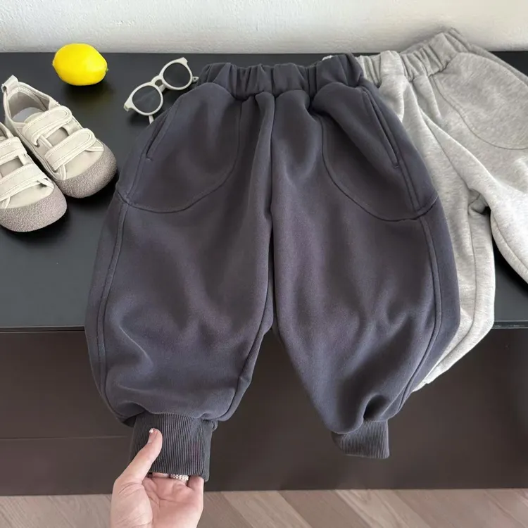 儿童衣服2025秋冬款秋绪（棉柔）192款简约百搭宽松紧休闲卫裤加厚