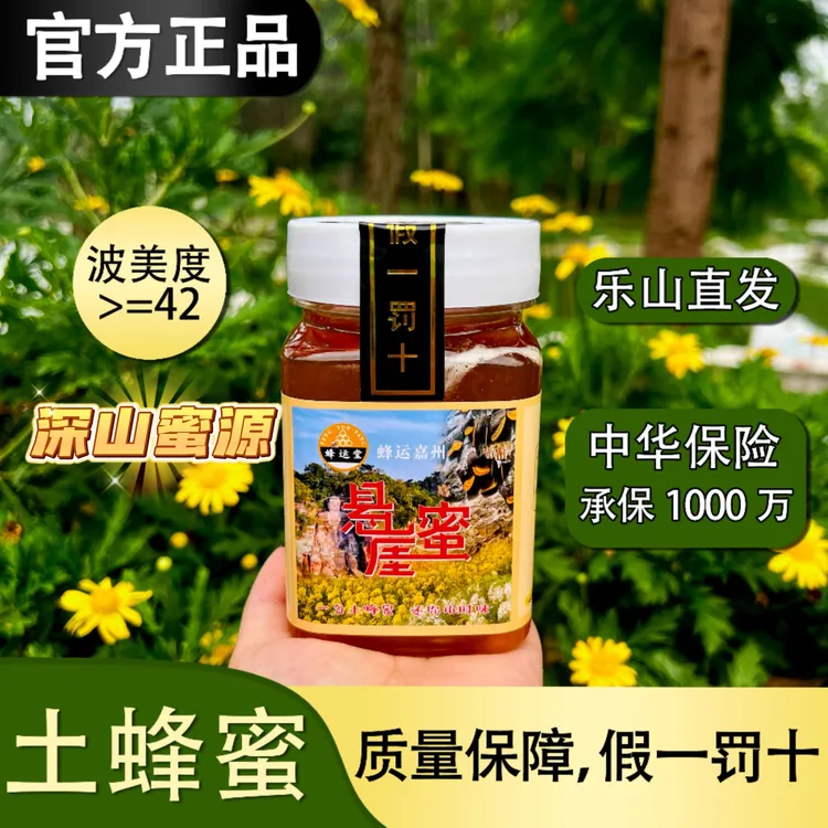 【假一赔十】乐山农家悬崖纯净500g采自深山森林过滤装瓶正宗蜂蜜