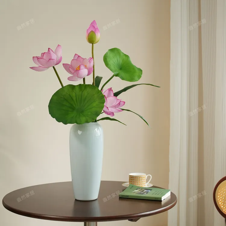 仿真花荷花高级感仿真花莲花客厅装饰花艺摆件新中式国风宋代美学