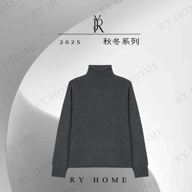 【容雨RYHOME】牦牛绒＋羊毛混纺高领净版毛织衫253M3187