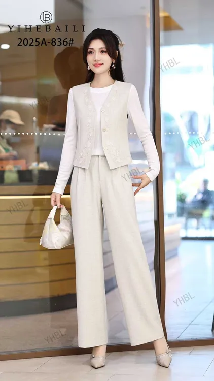 休闲风开衫休闲通勤时尚老钱风女装春季时尚套装秋季