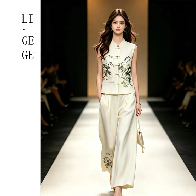 【李老板专属】i.GEGE【夏.素帛】中国风时尚阔腿裤套装XY 3125+3132