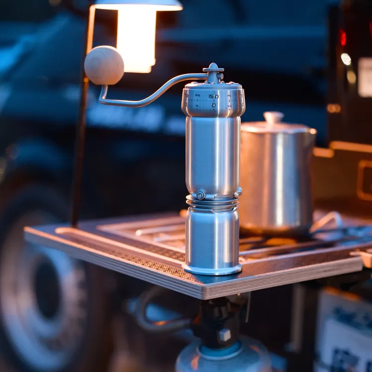 SouSik P1手摇磨豆机铝合金拉丝版本（双刀盘）