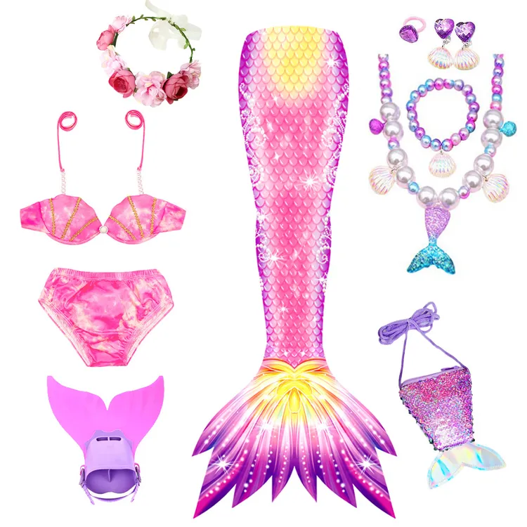 美人鱼泳衣2025新款高弹速干全套热销可爱小公主小孩游泳衣
